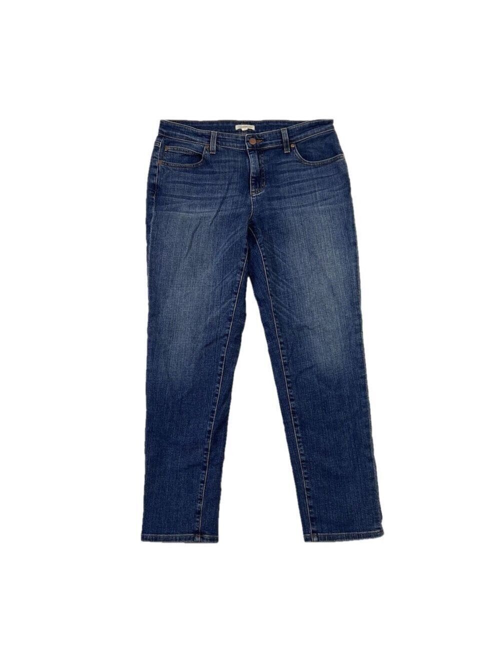 Eileen Fisher Straight Leg Organic Cotton Blend Jeans Women's Size 6 Light Wash